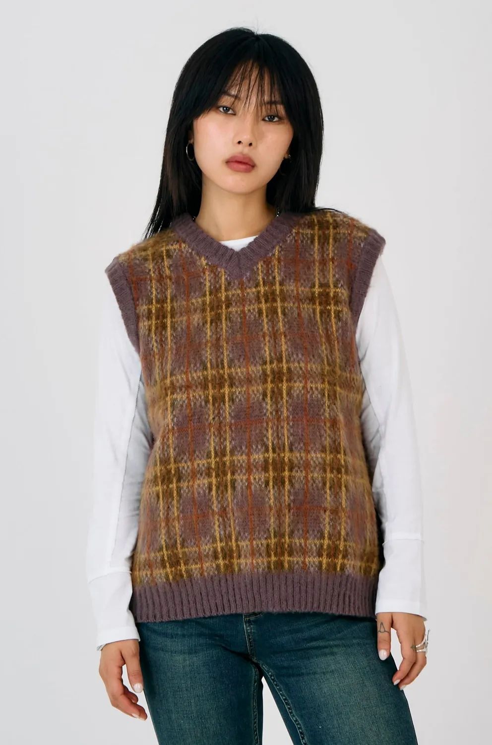 The Ragged Priest Civilian strikvest lilla gul ternet