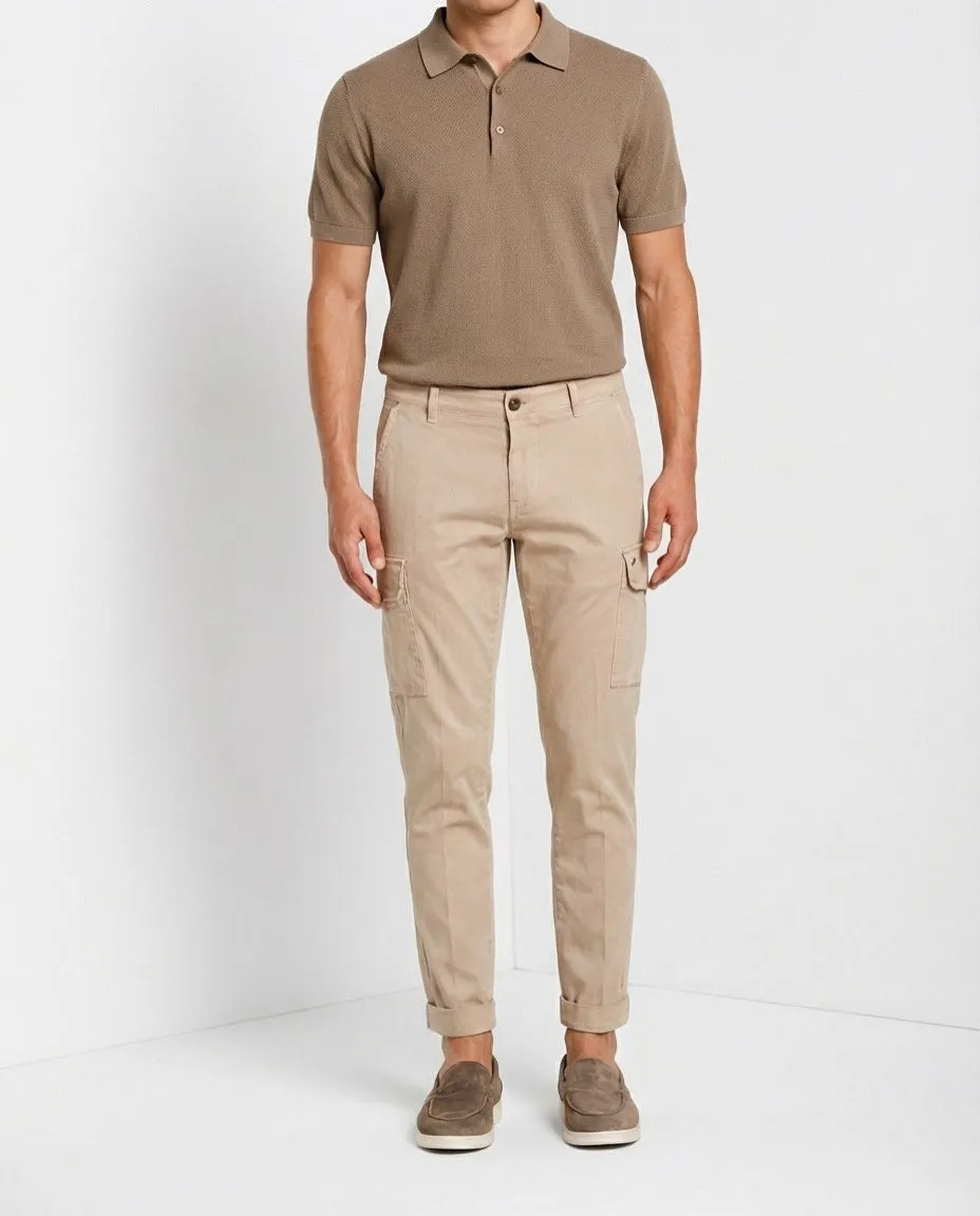 Mason's Chile cargobukser extra slim beige stretch