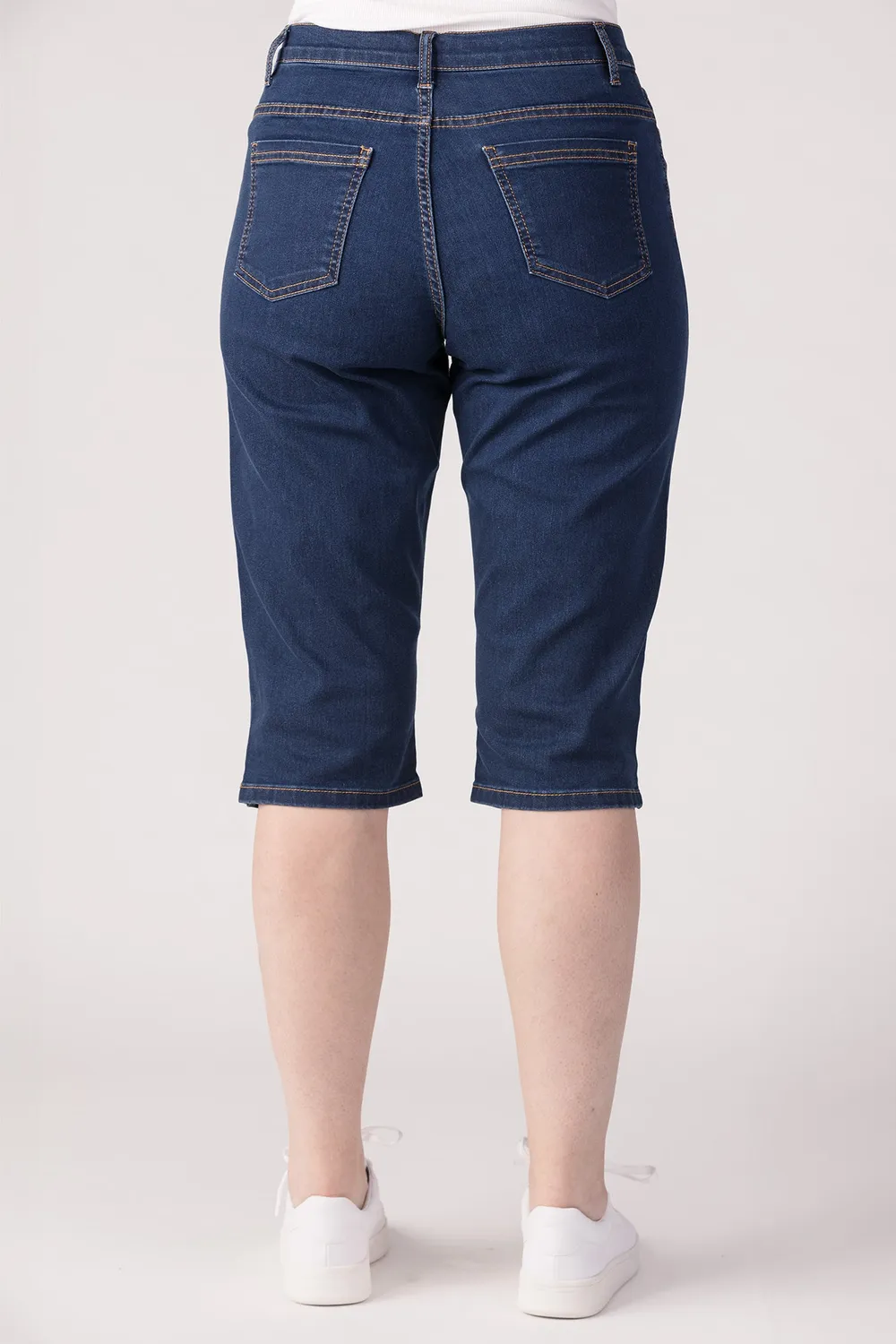 Merrytime 15661-432-28 Slim shorts mørk denim stræk
