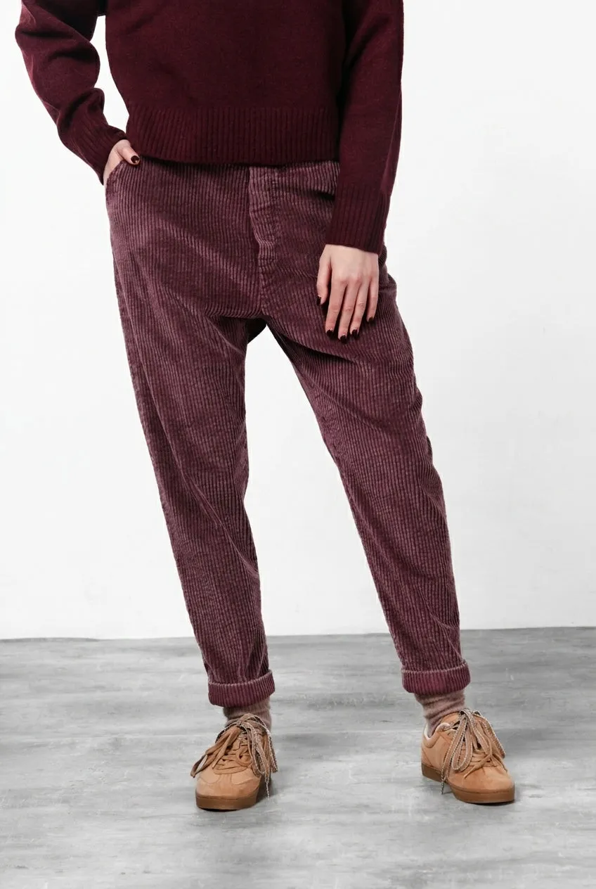 Mason's Malibu Jogger chinobukser vinrød fløjl