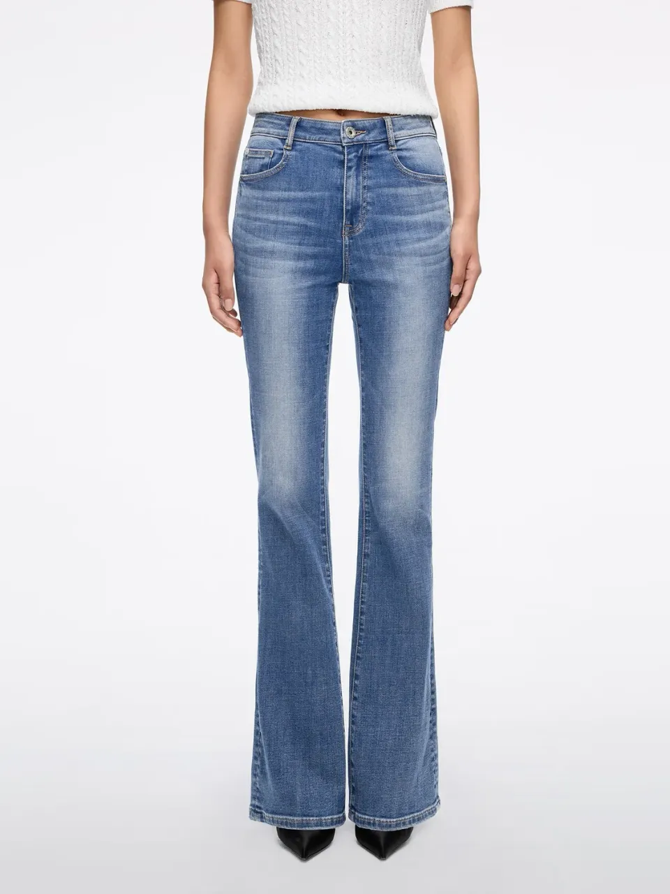 Miss Sixty Slim Flare jeans middle blue stretch