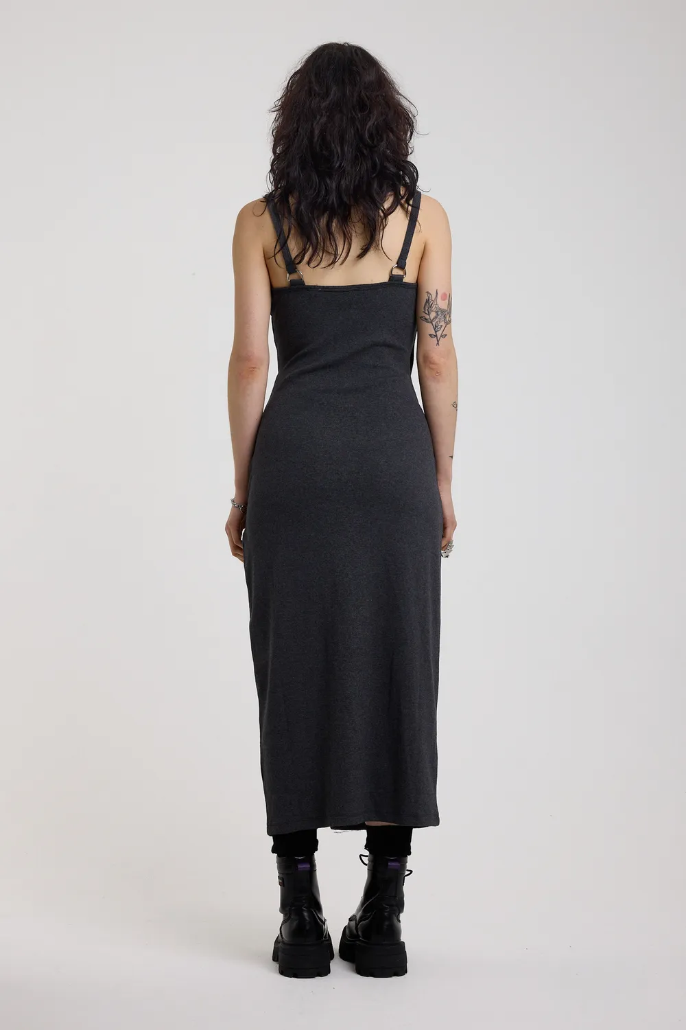 The Ragged Priest Barrell Hardware Wrap midi kjole grå