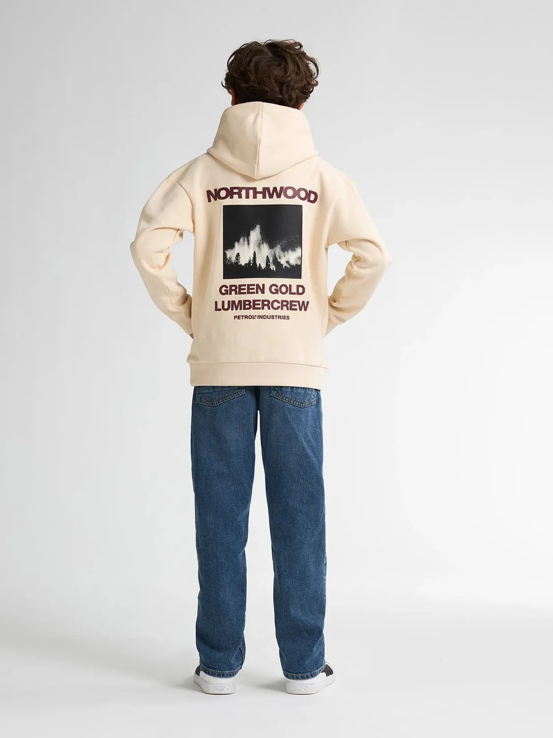 Petrol Industries Rainier hoodie Raw Sand backprint