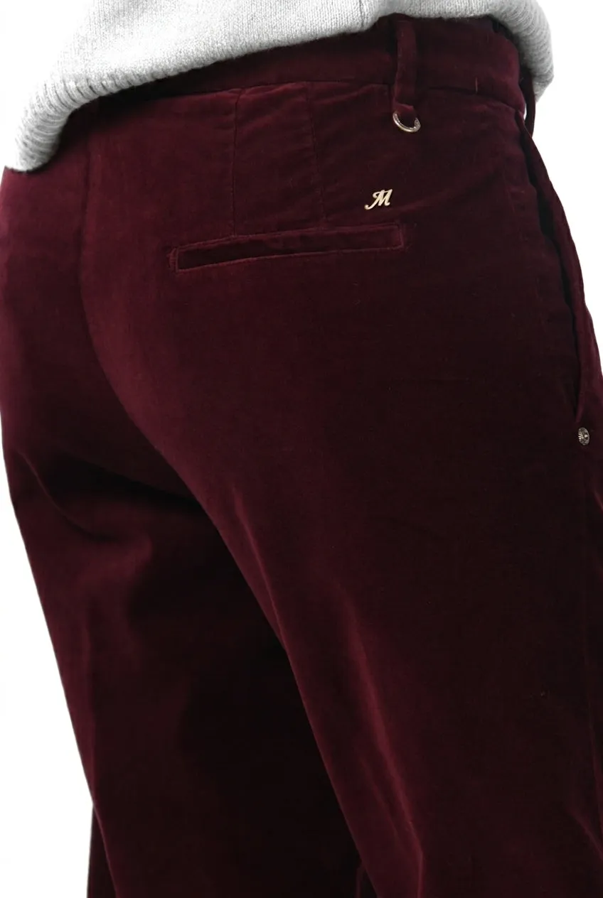 Mason's New York Carrot chino bukser bordeaux fløjl