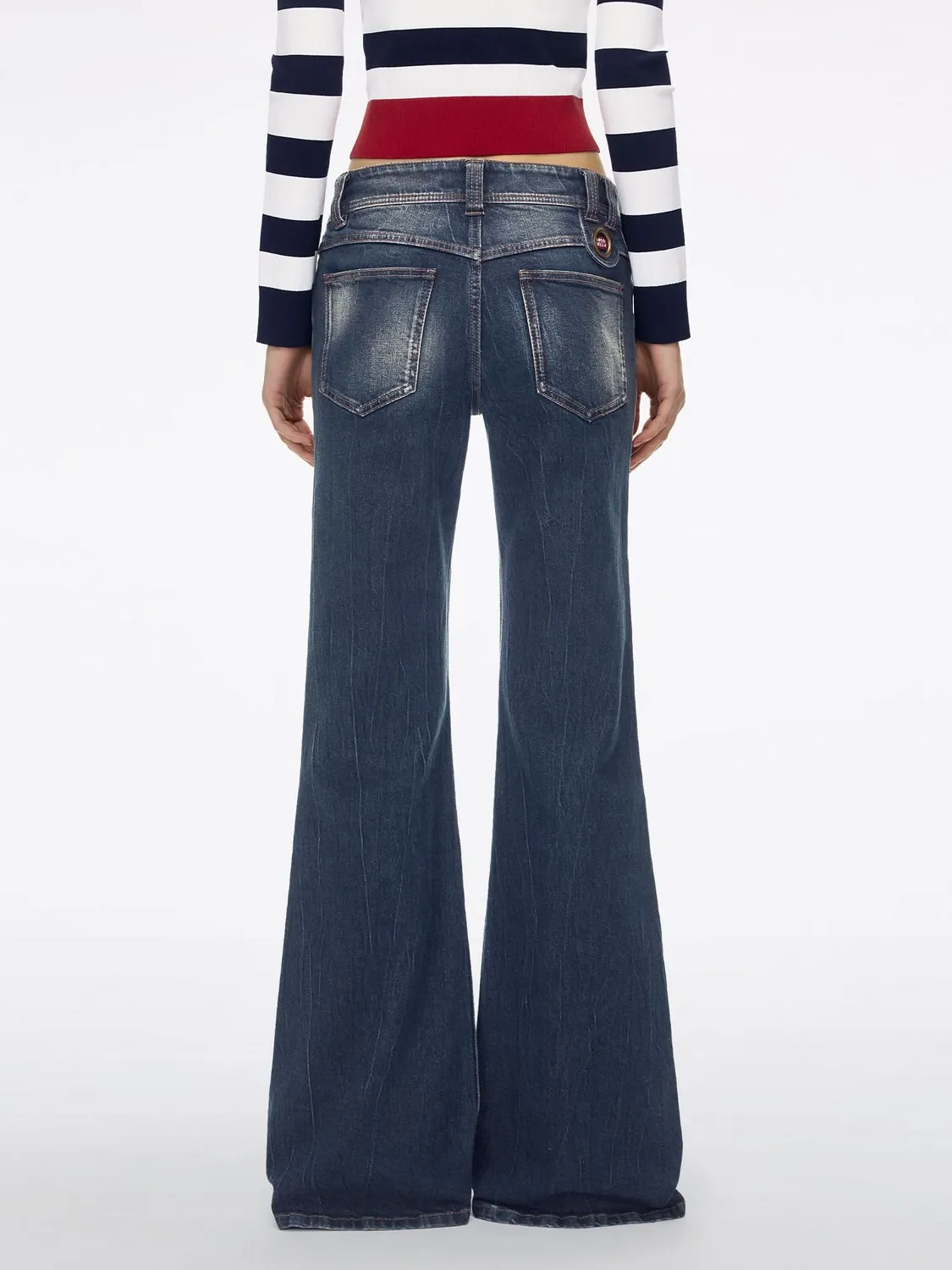 Miss Sixty Bella Flare jeans blå – lav talje stretch