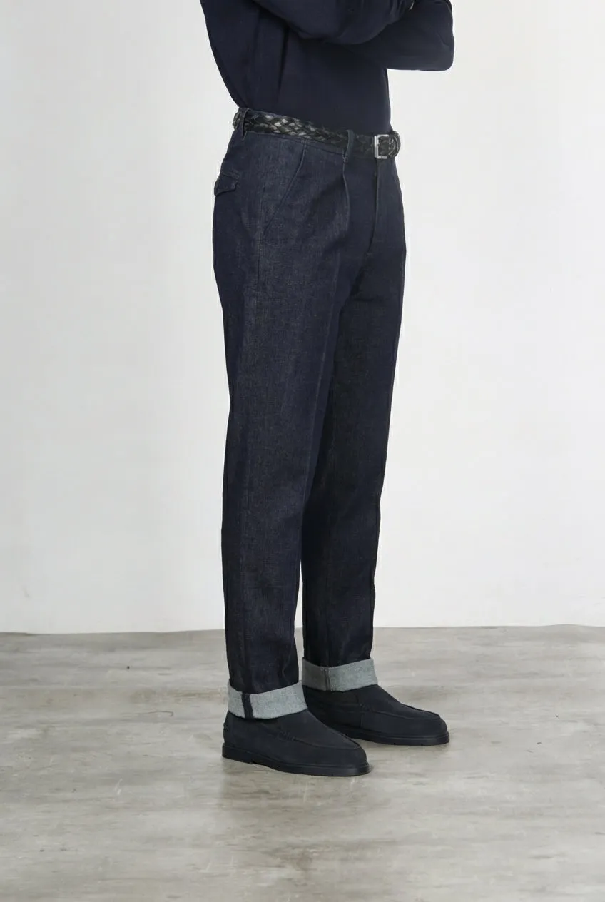Mason's Pinces chinos navy relaxed denim