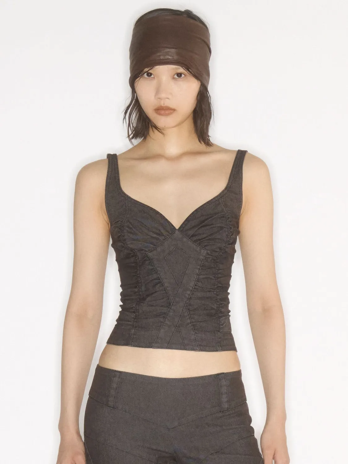 Miss Sixty KNWLS 6M1XJ93900G82 tanktop retro sort V-hals