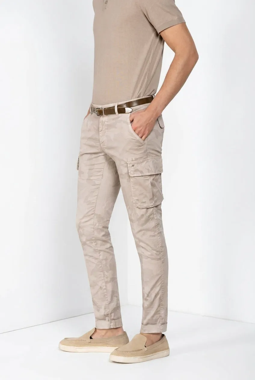 Mason's Chile cargobukser beige camouflage extra slim