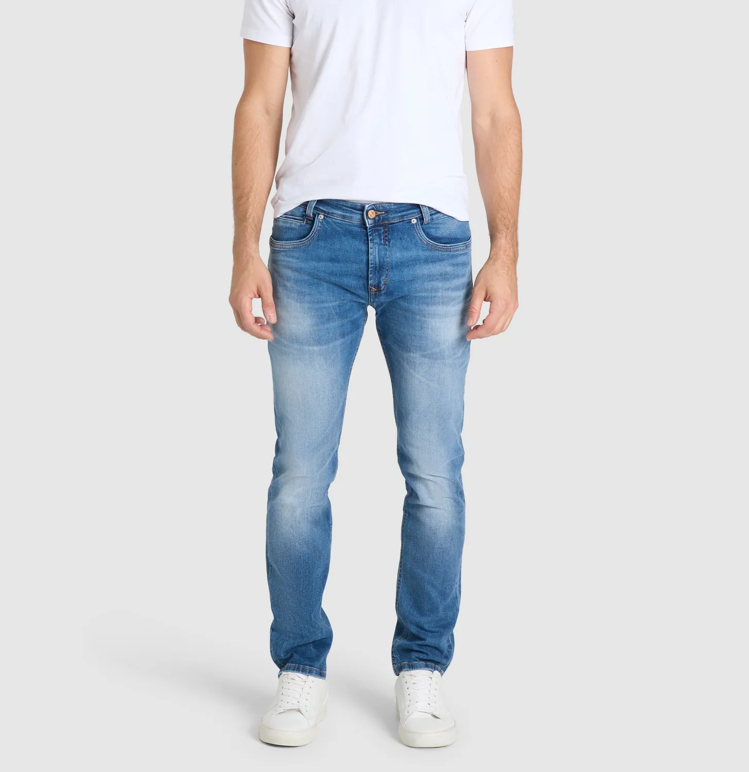 MAC Arne Pipe jeans mellemblå Modern Fit stretch