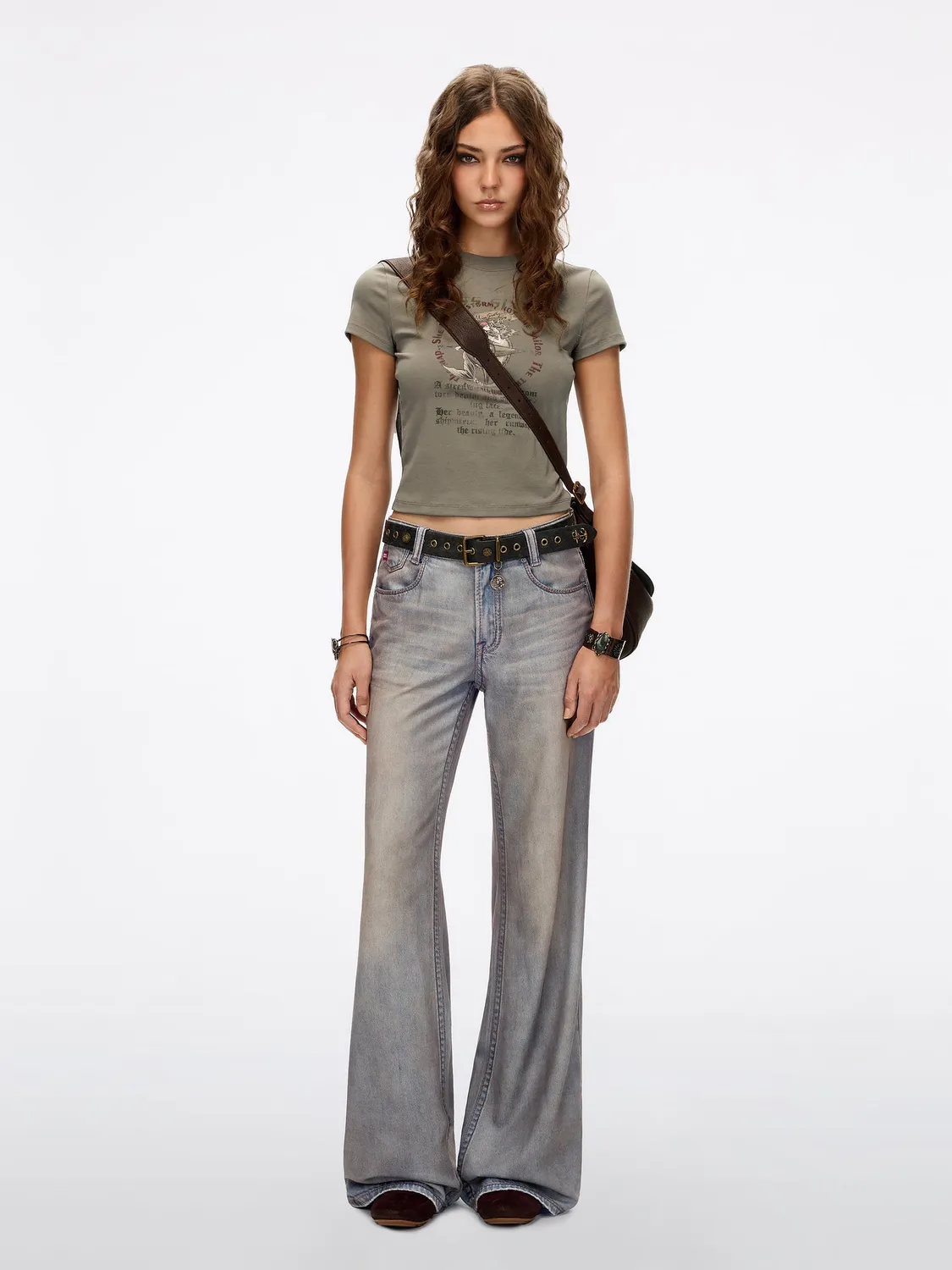 Miss Sixty Montana Mid Rise Flare jeans blå slidt
