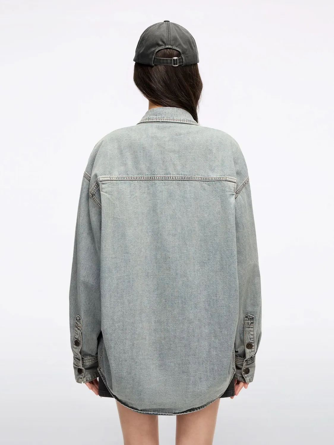 Miss Sixty Multi-Button denimskjorte lyseblå stretch