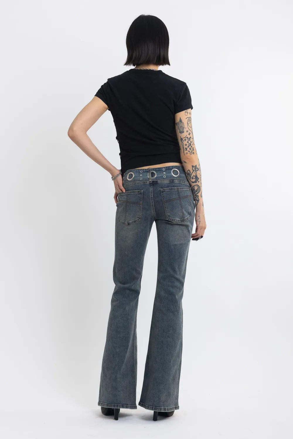 The Ragged Priest Minx flare jeans lav talje vintage