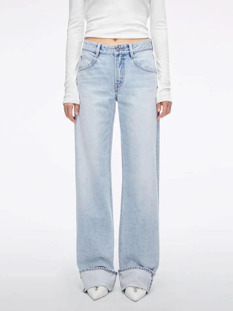 Miss Sixty Straight Jeans lyseblå slidt
