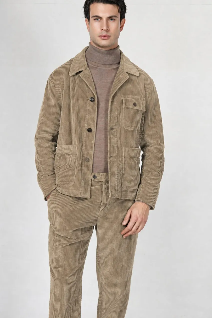 Mason's Work Jacket overshirt fløjl taupe