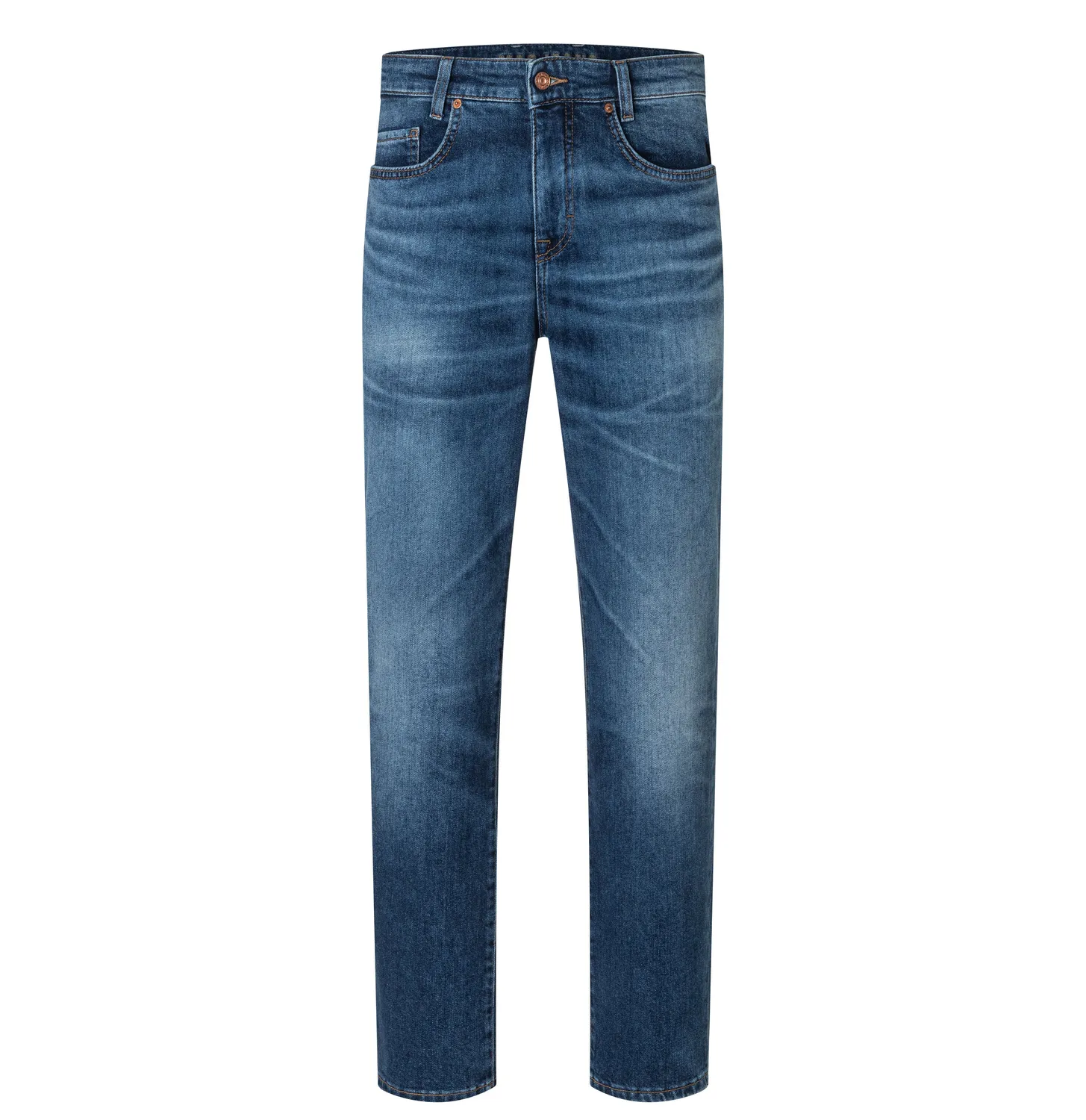 MAC Dan 0770-00-1984L tapered jeans mørkeblå