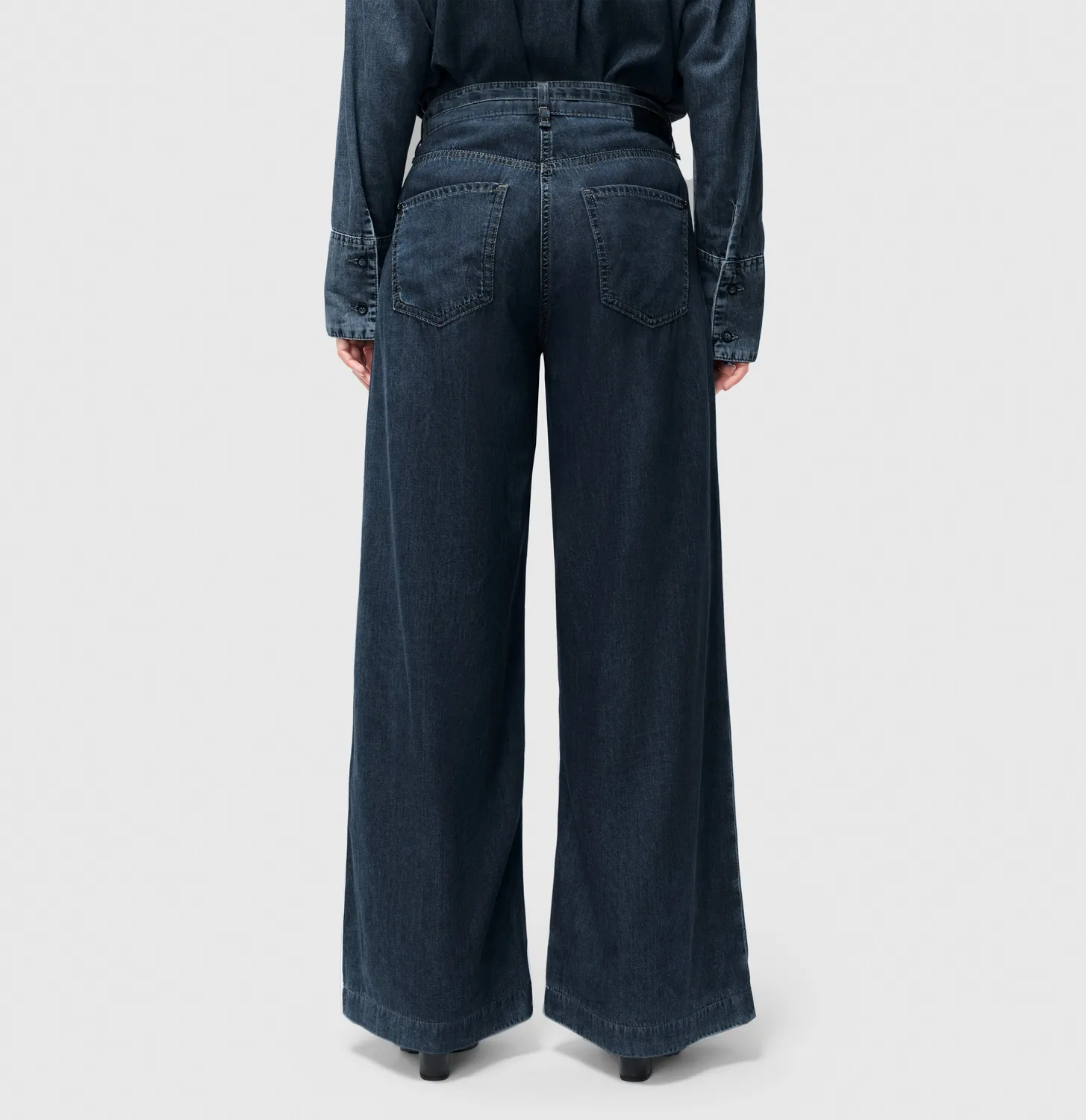 MAC Wendy 5208 wide jeans mørkeblå nældedenim
