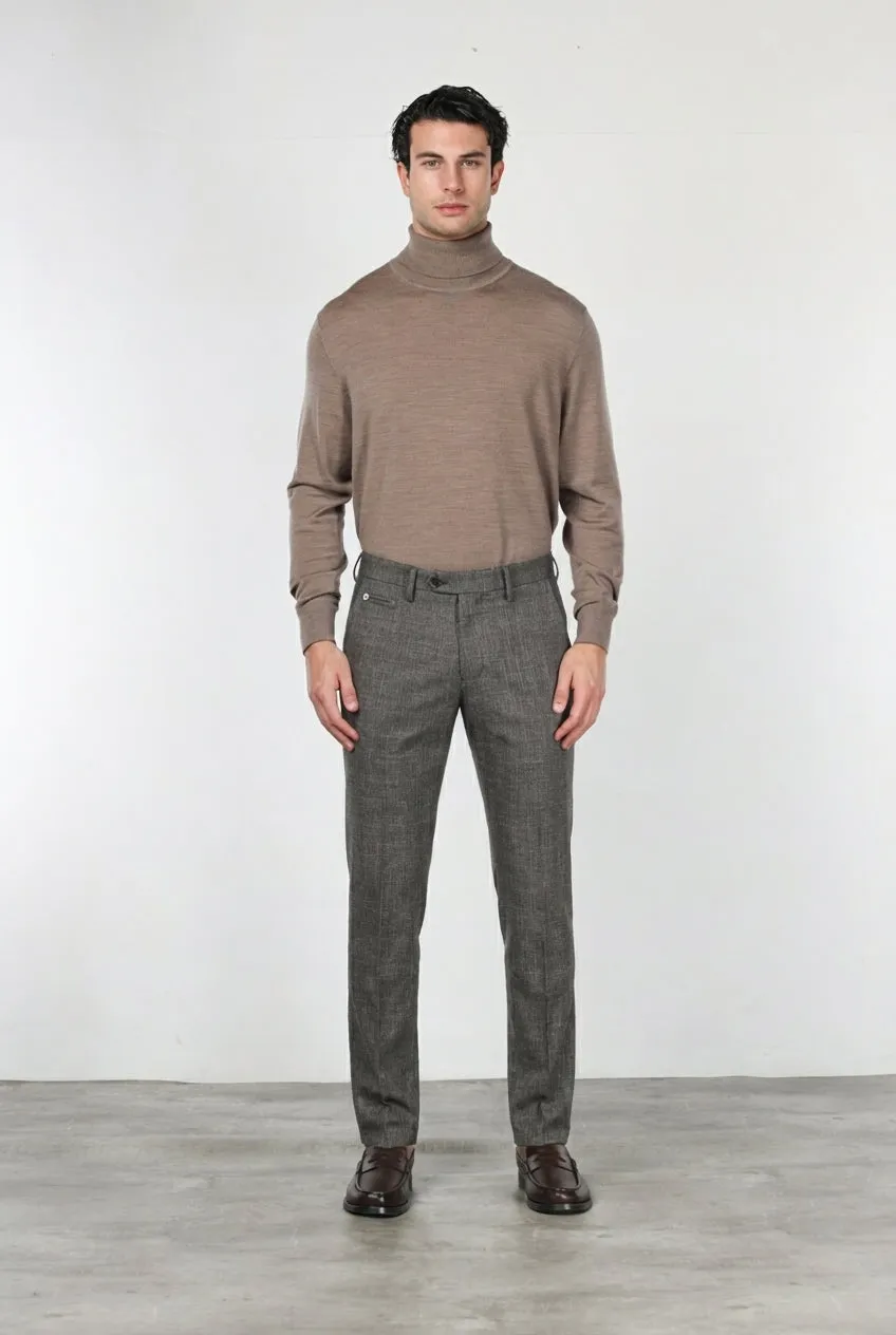 Mason's Torino City chino bukser mørkebrun slim pepita
