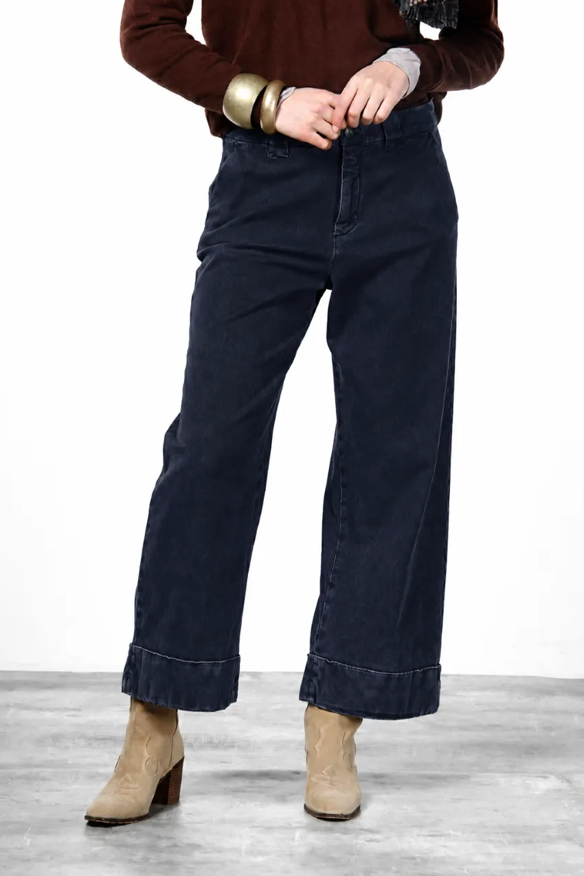 Mason's New York Studio Crop chinos mørkeblå straight