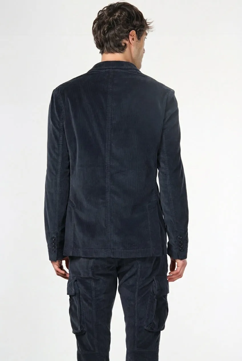 Mason's Tiziano blazer mørkeblå fløjl regular