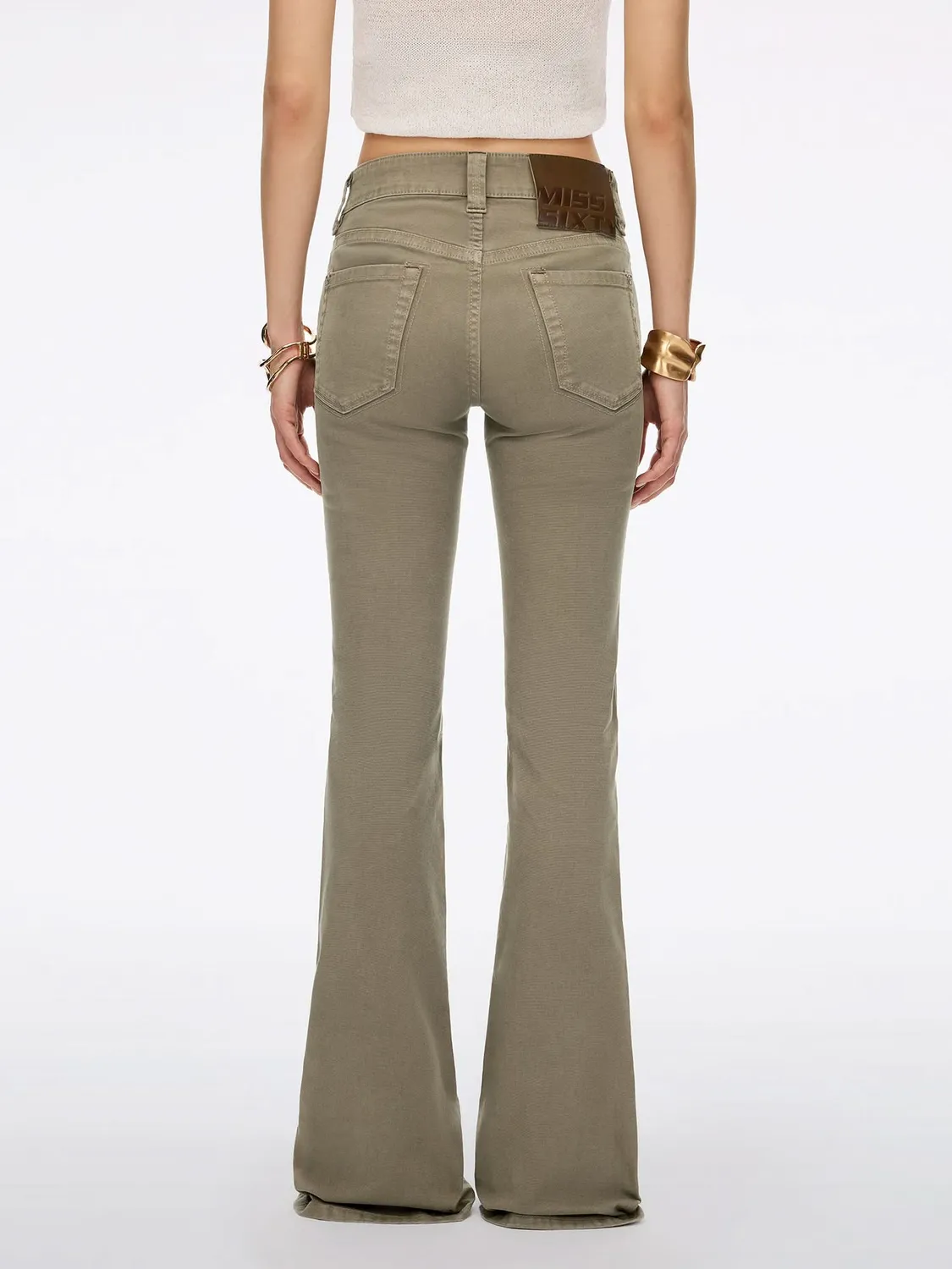 Miss Sixty Logo Flare Jeans dark coffee stretch 30"/32"