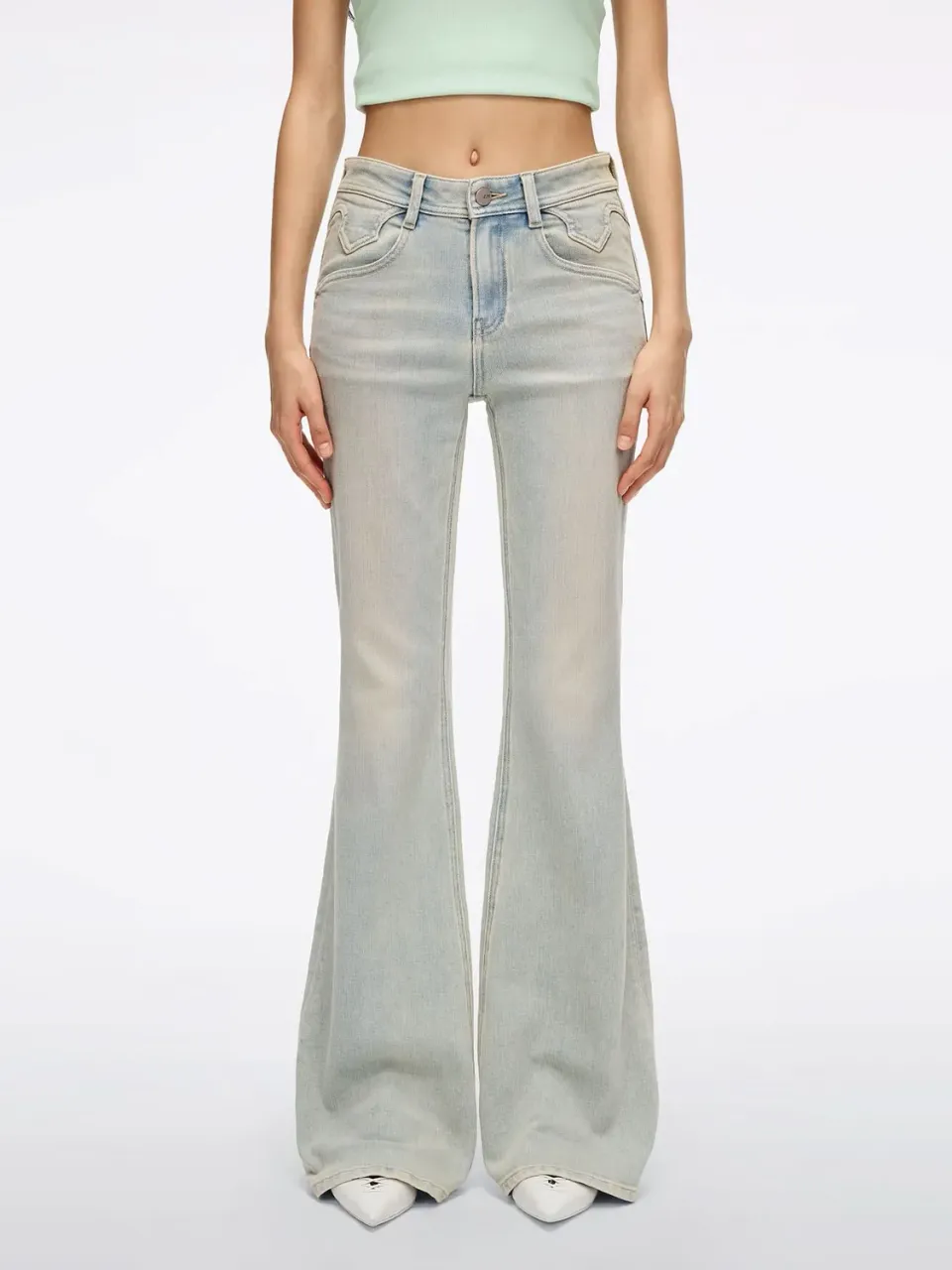 Miss Sixty Bella flare jeans vintage lyseblå