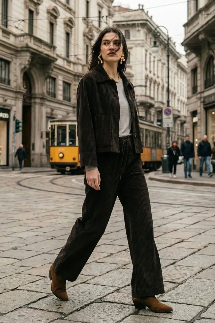 Mason's New York Studio Elax chinobukser mørkebrun fløjl