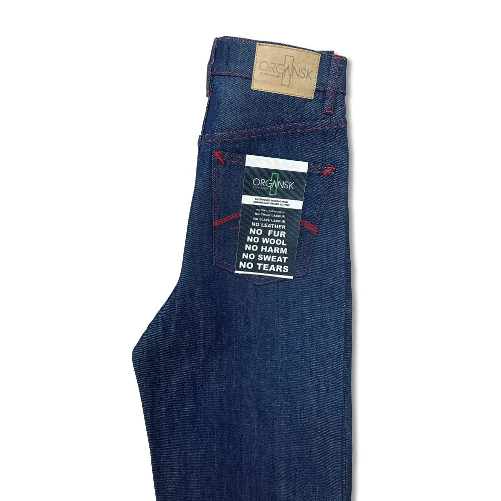 Organsk Wave Highrider Shorty jeans rå denim wide leg