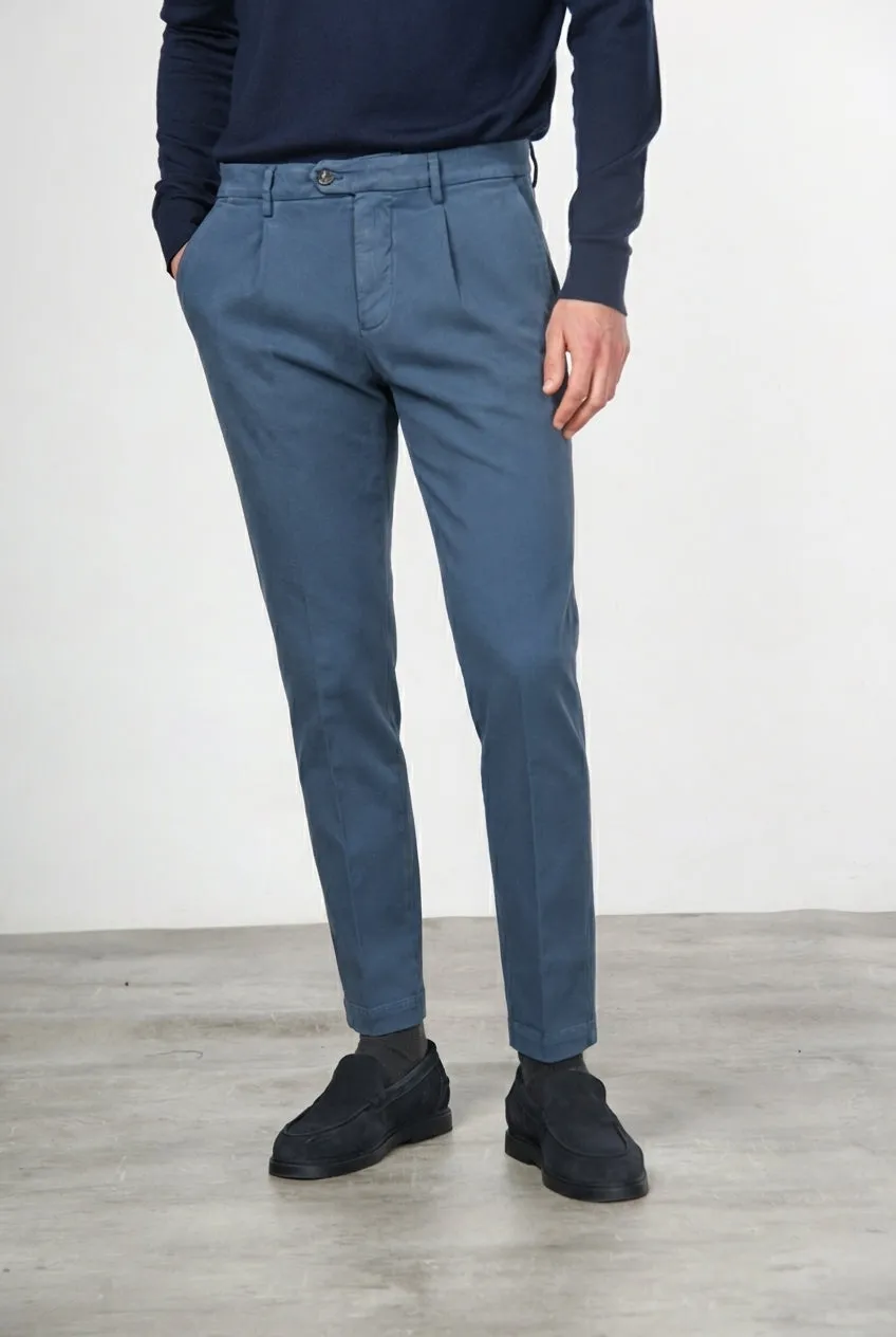 Mason's Torino 1 Pince chinos royalblå slim fit