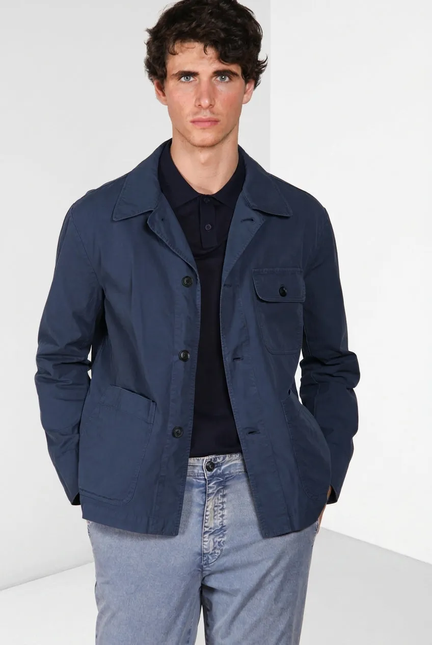 Mason's Work overshirt royal blå bomuld
