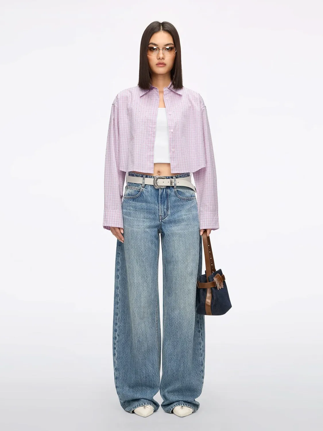 Miss Sixty 6M1XJ1440 skjorte pink white cropped