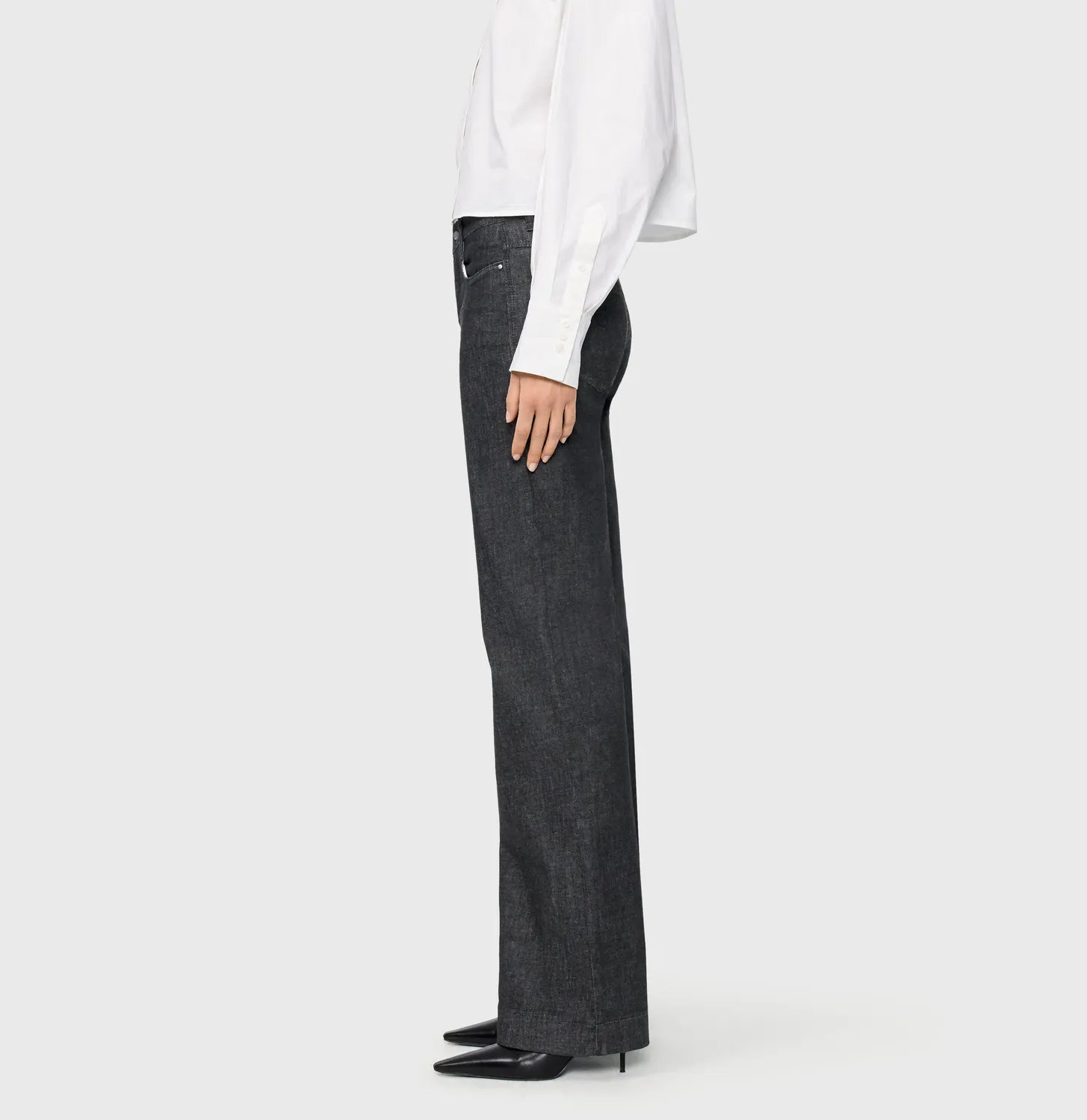 MAC Dream Wide 5439-90-0357L wide jeans sort shaping