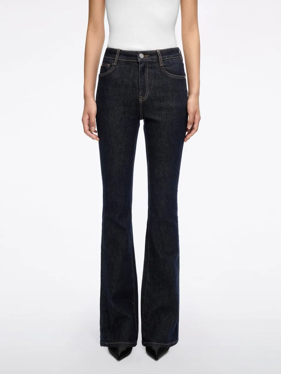 Miss Sixty Slim Flare Jeans mørkeblå højtaljede