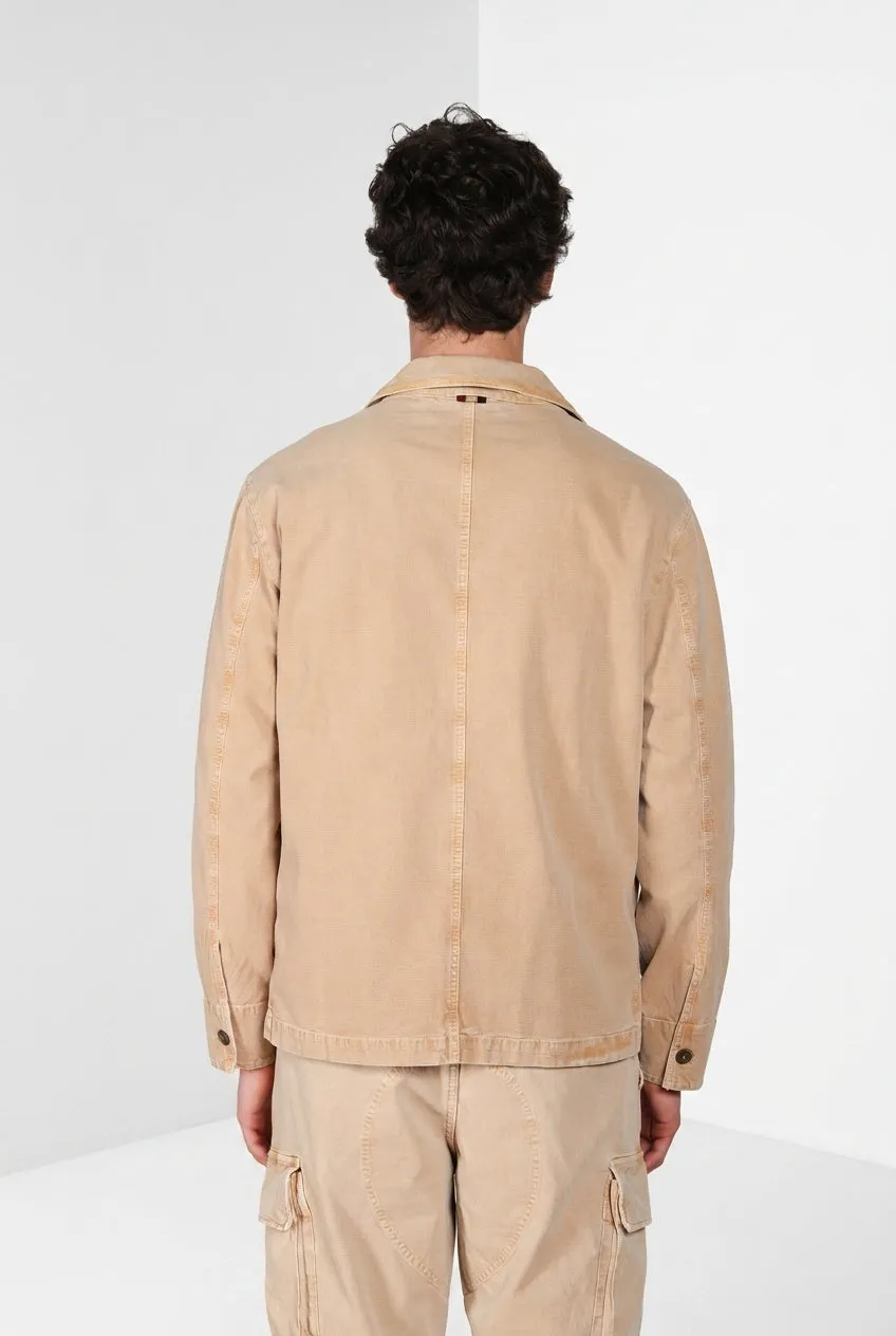 Mason's Detroit M74 overshirt kaki slub