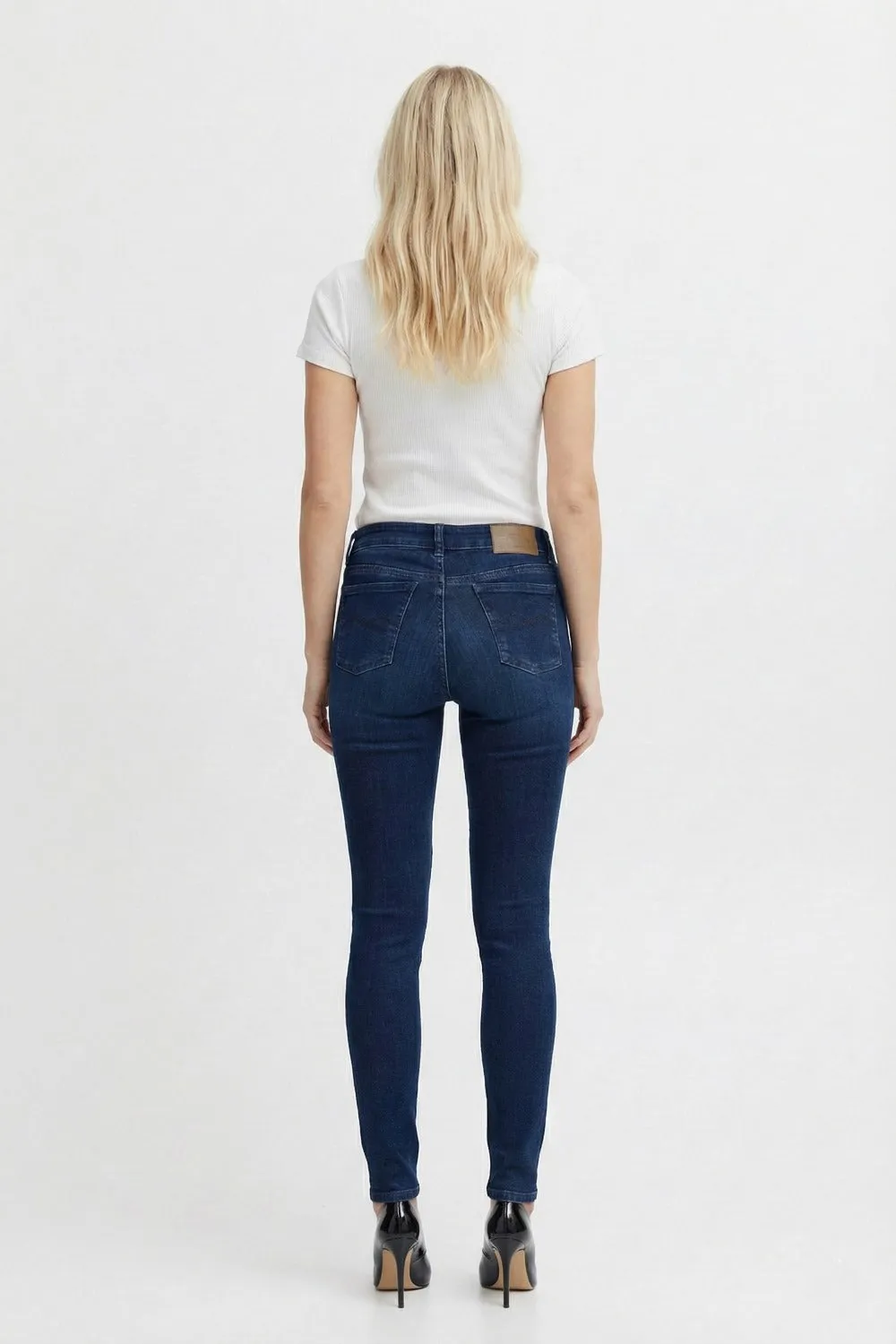 Organsk Breeze Spring Rain slim fit jeans dybblå indigo