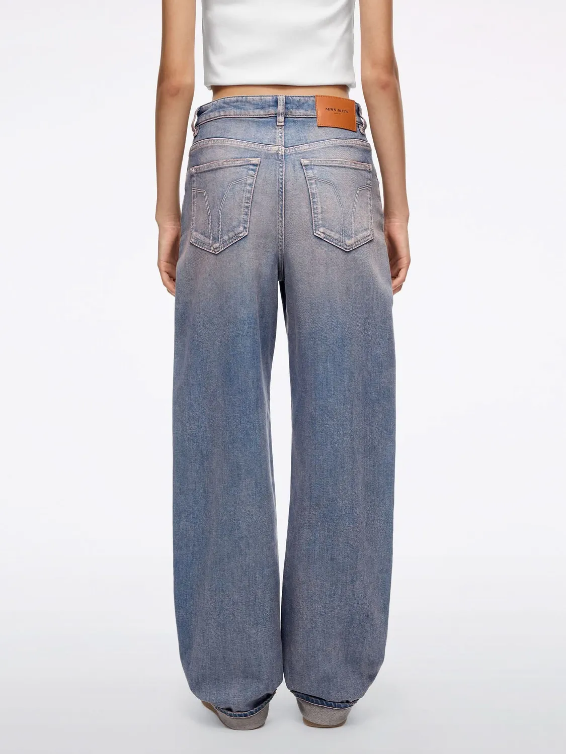 Miss Sixty Elizabeth Jeans barrel middle blue stræk