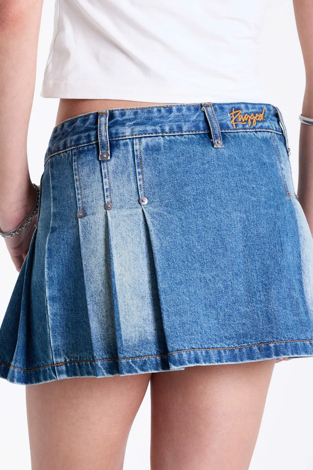 The Ragged Priest Supply denim nederdel lyseblå