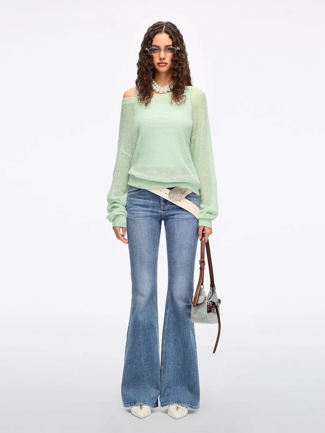 Miss Sixty Bella flare jeans middle blue stretch