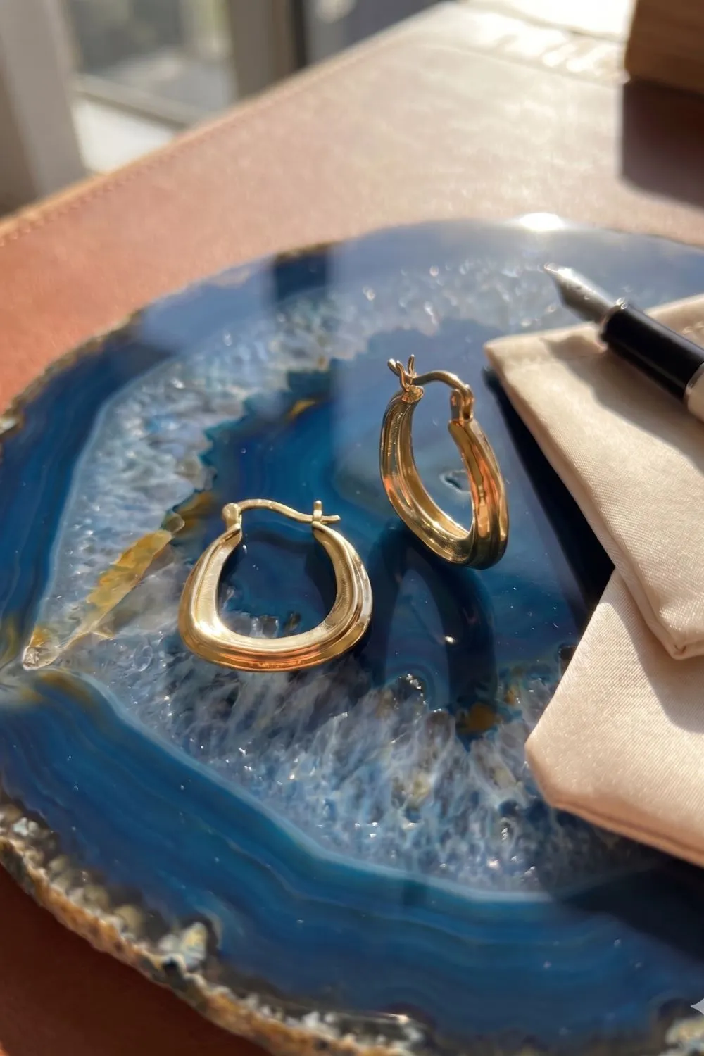 Organsk Coast Hoop øreringe guld blanke
