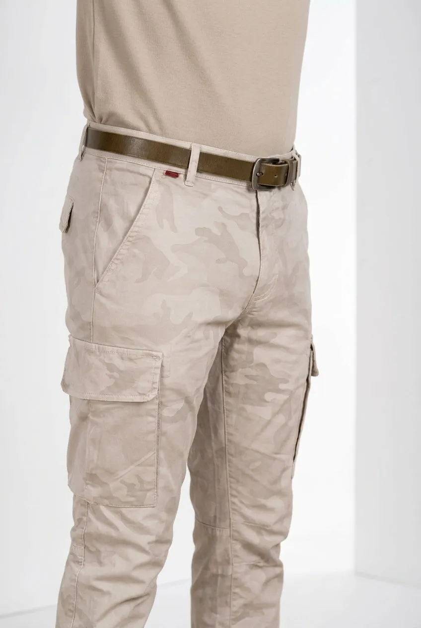 Mason's Chile cargobukser beige camouflage extra slim