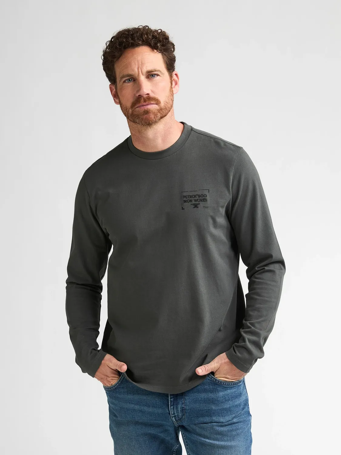 Petrol Industries Forgewall longsleeve Royal Navy herre