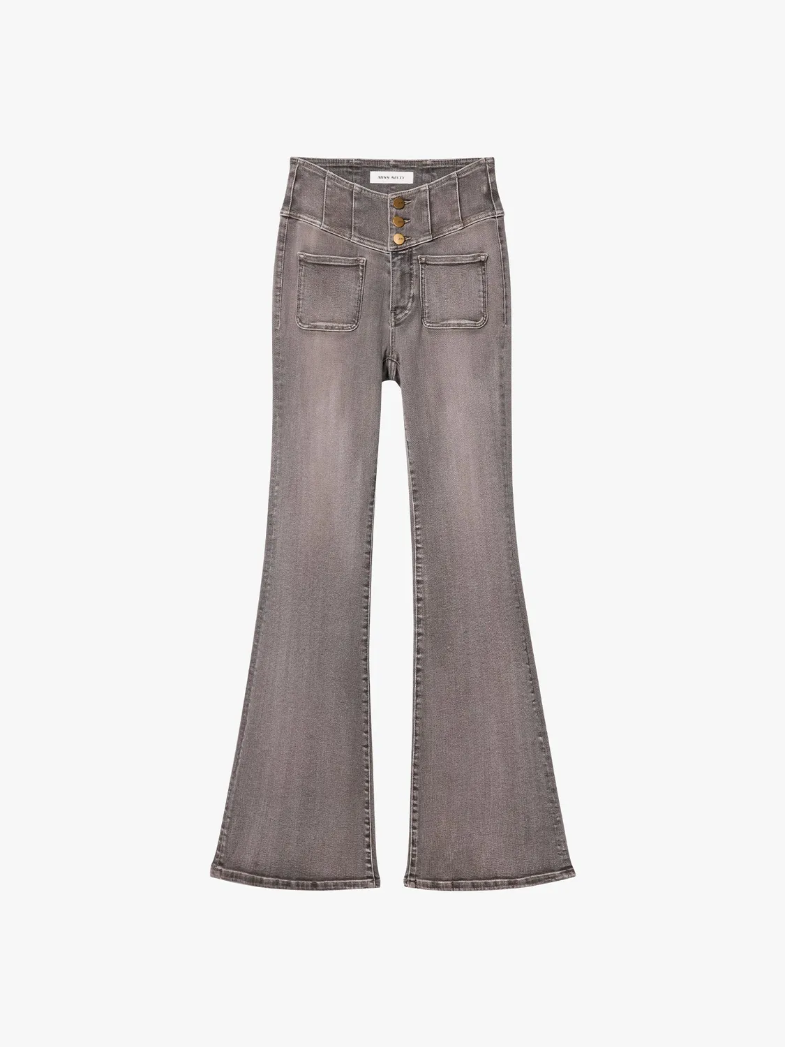 Miss Sixty Glenda Plus 5 flare jeans brun høj talje