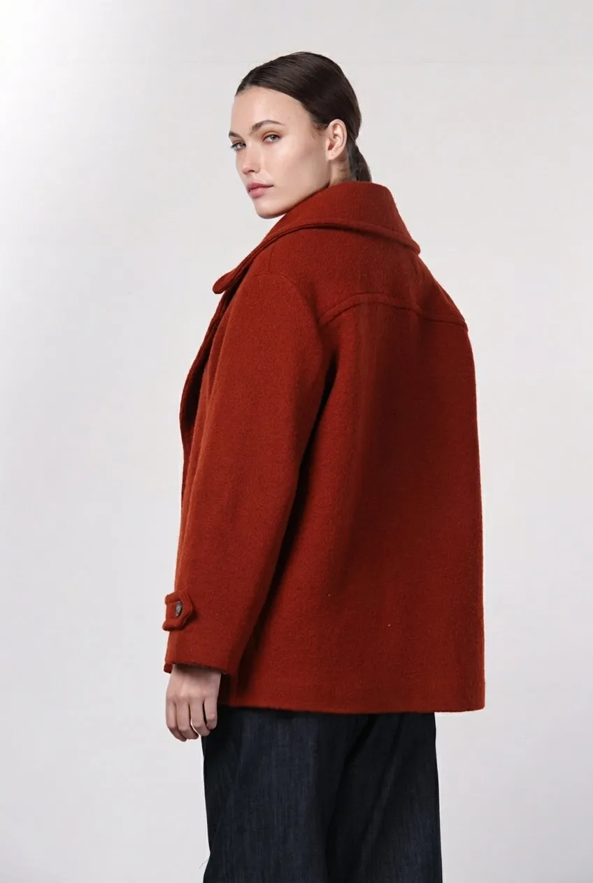Mason's Leonie frakke terracotta uld bouclé