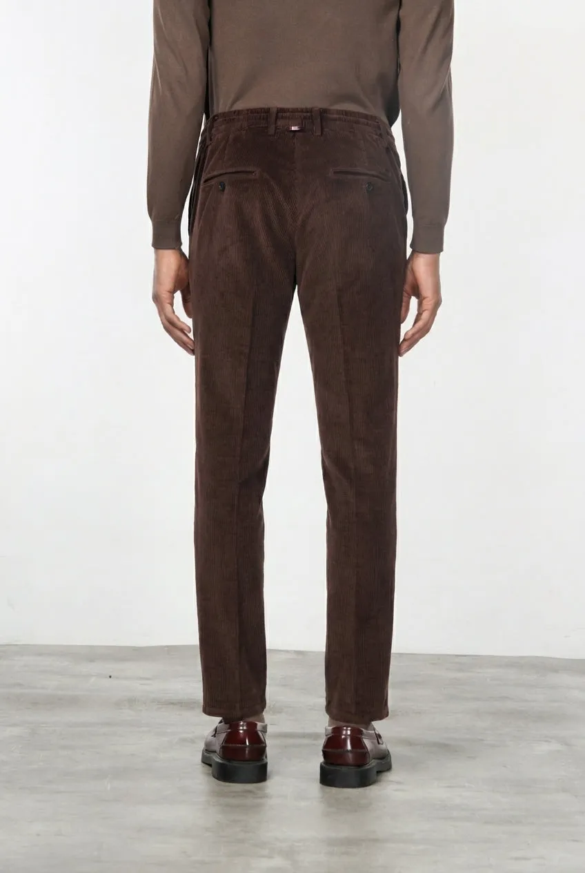 Mason's Milano Jogger chinobukser vinrød fløjl slim