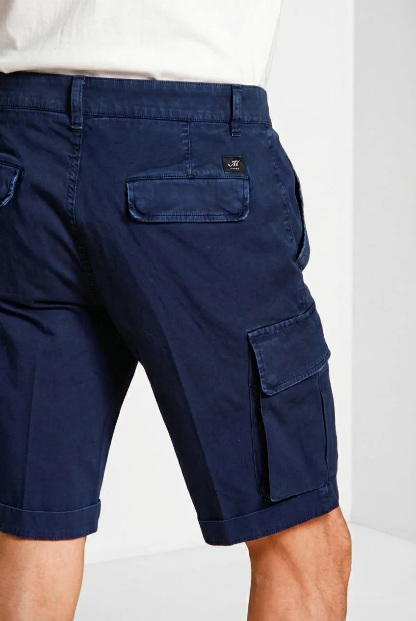 Mason's Chile cargos shorts navy slim stretch