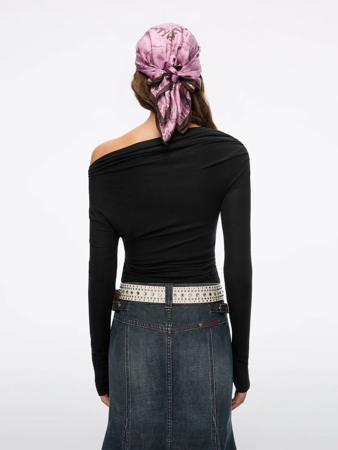 Miss Sixty 6M3SJ16100 Langærmet T-shirt Sort Asymmetrisk