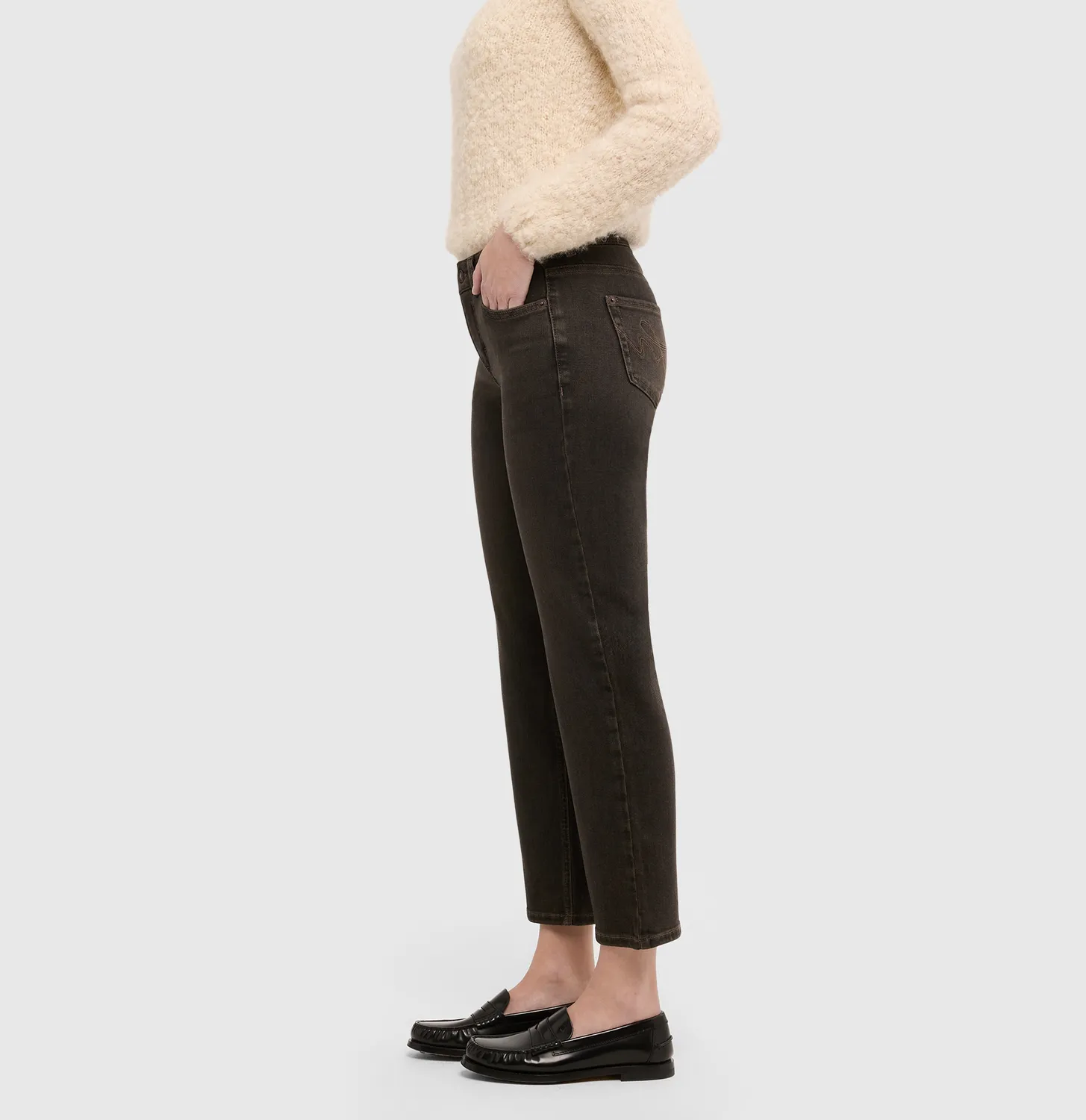 MAC Carrie 5954 jeans gråbrun slim fit