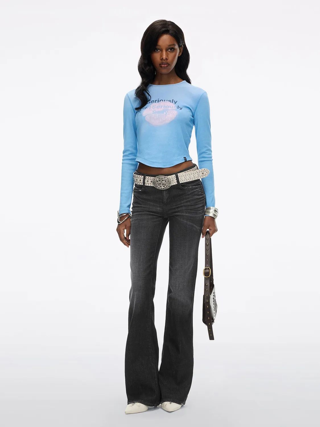 Miss Sixty Magic Plus flare jeans Black Fog stretch