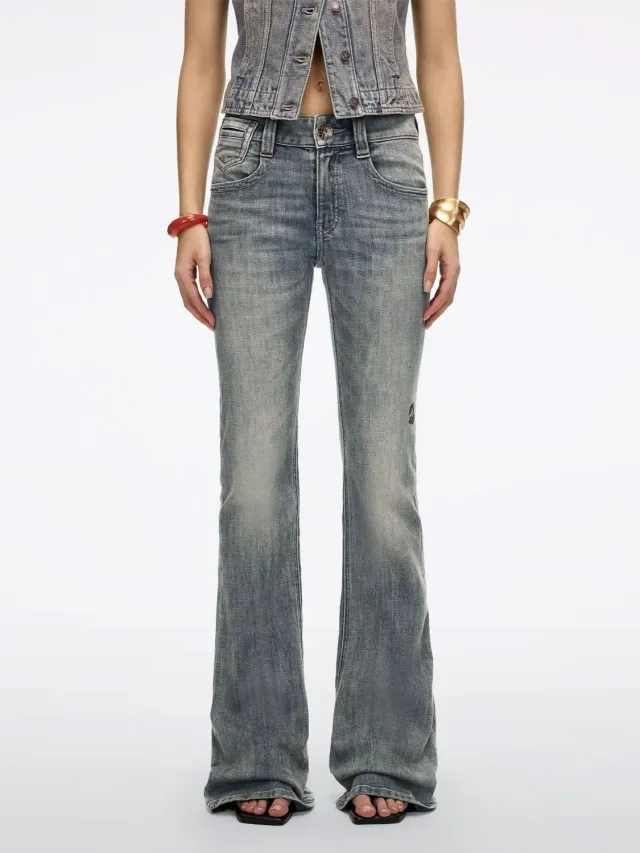 Miss Sixty flare jeans blå kirsebær stretch