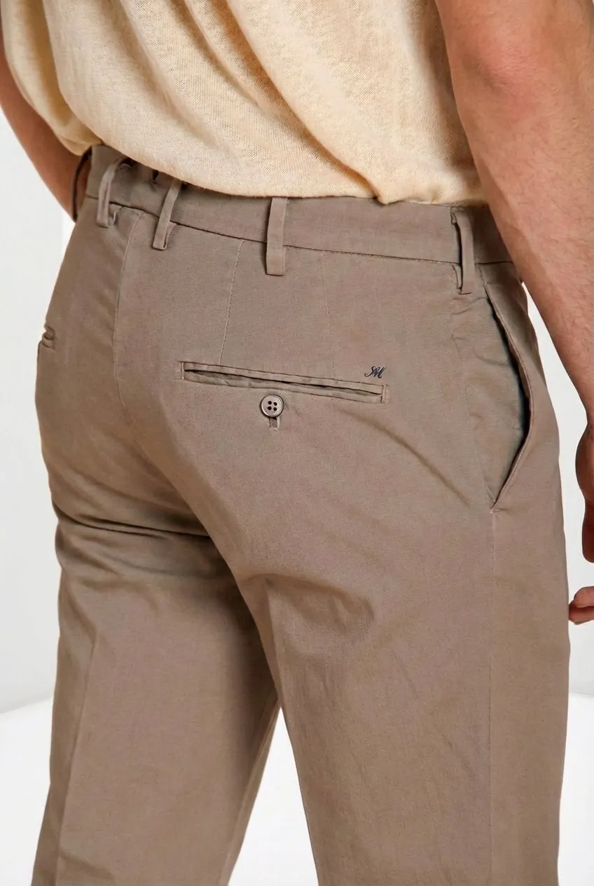 Mason's New York chinos taupe stretch regular fit