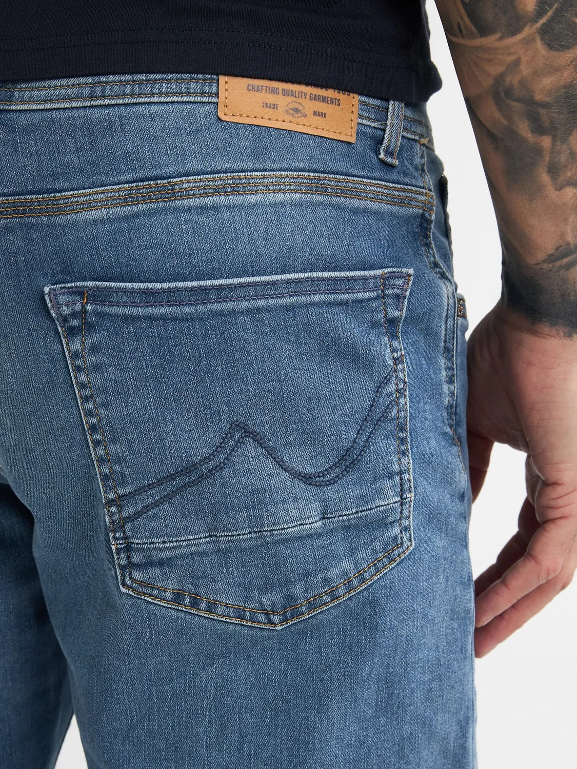 Petrol Russel tapered jeans regular normal talje stretch